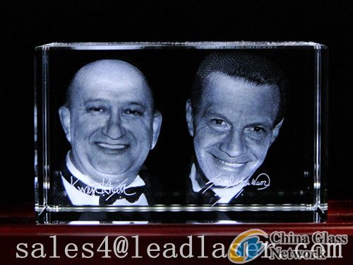 photo laser engraved crystal